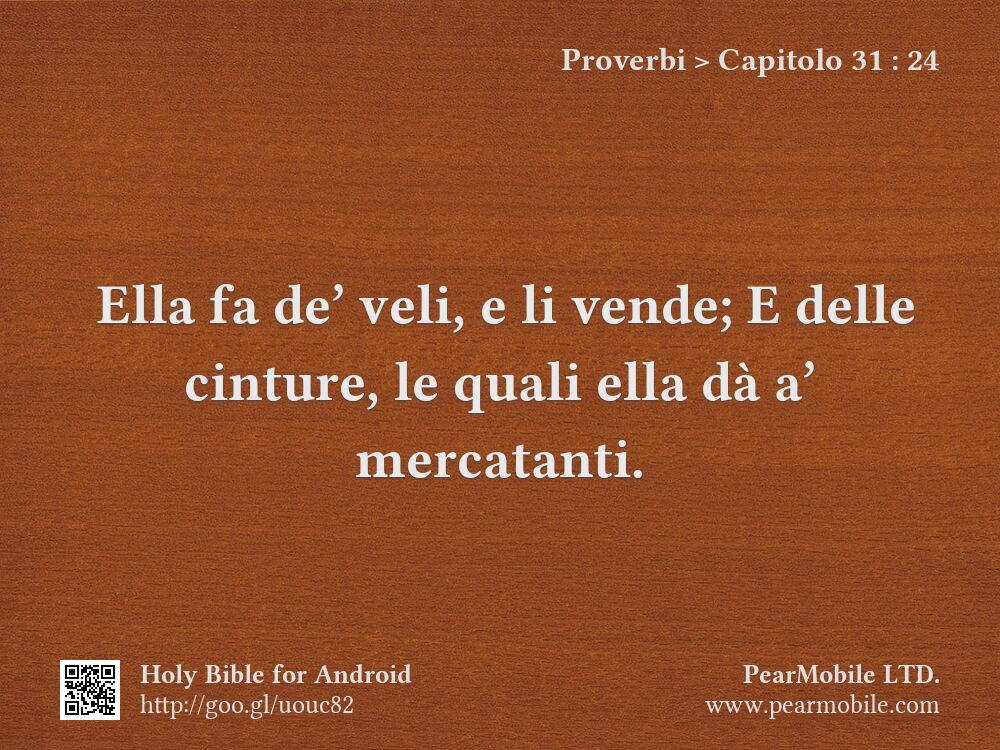 Proverbi, Capitolo 31:24